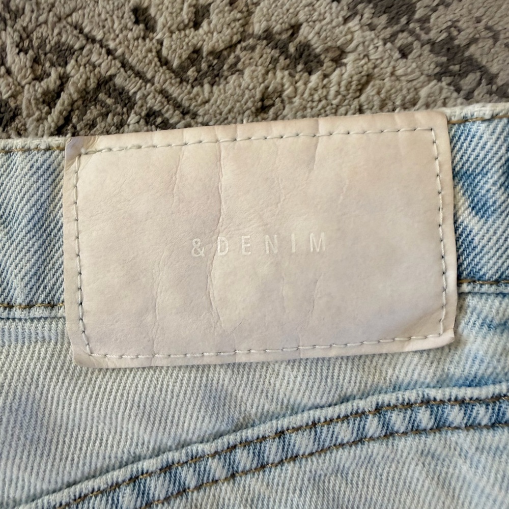 High Rise Distressed Light Blue Jeans - Picture 3 of 3